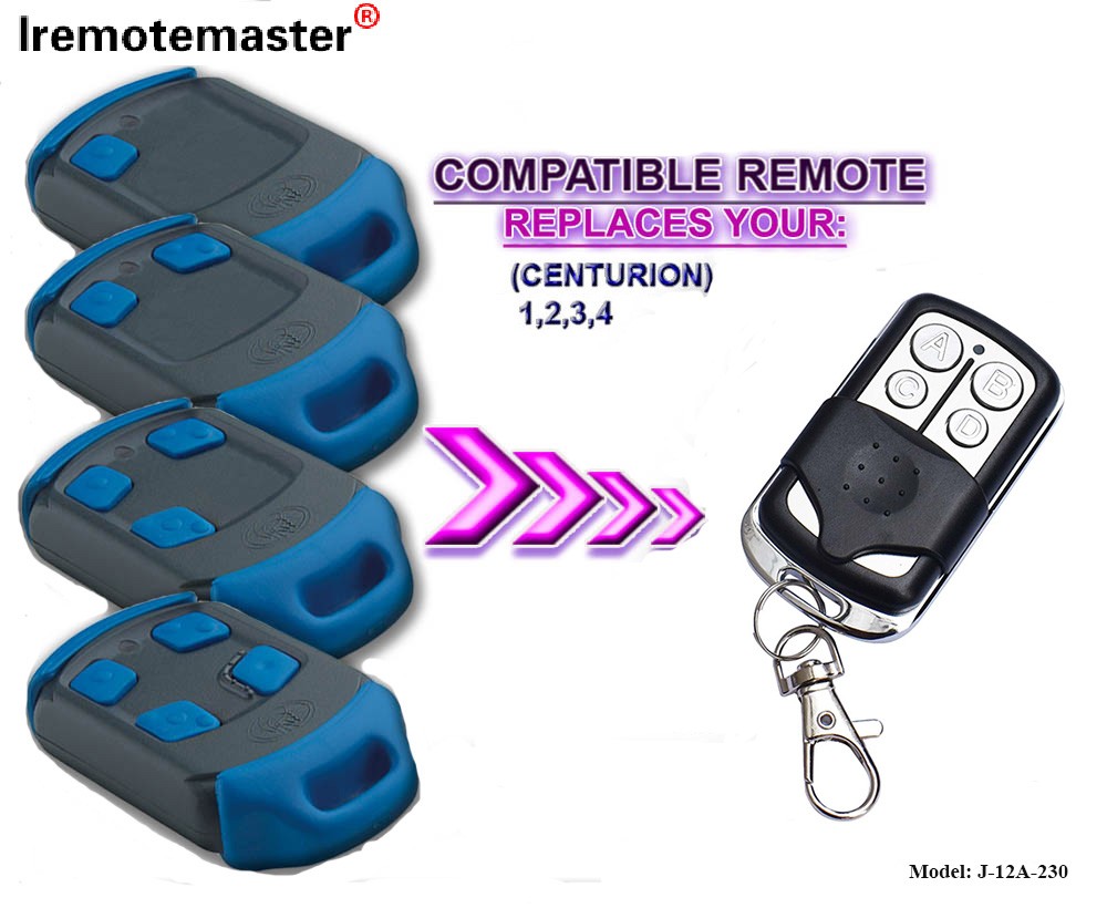 Apertura di a Porta di Garage Control Remote 433MHZ Clone Rolling Code 4 Buttons